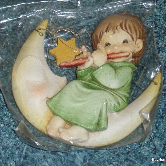 Anri Ferrandiz "Moon Rider" Christmas Ornament - Child On Moon With Flute GIFT! - Picture 2 of 4